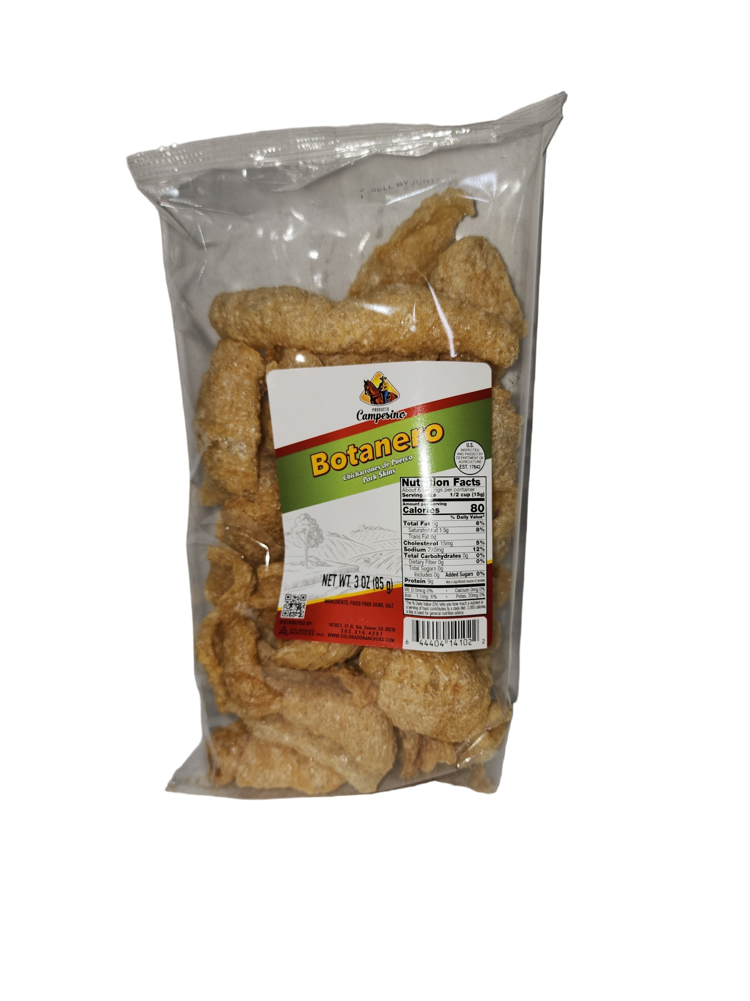 Chicharrón Botanero 3 Oz Campesino 