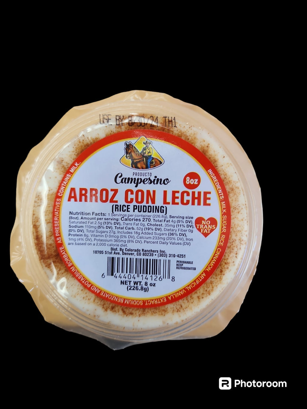 CAJA Arroz con Leche Postre 8oz 24pz