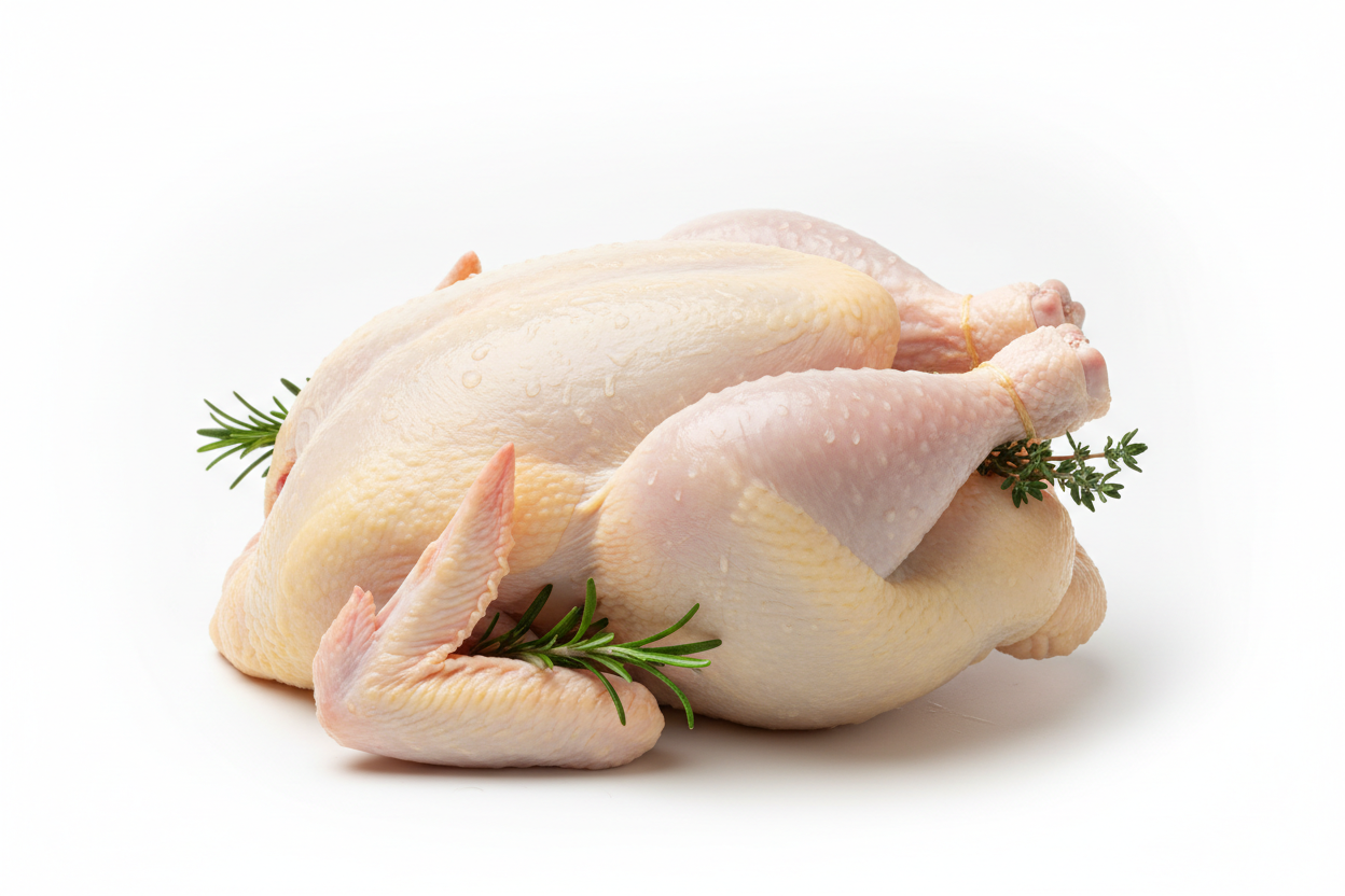 Pollo entero crudo para freír