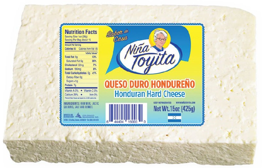Queso duro Hondureño Niña Toyita 12/15 Oz.