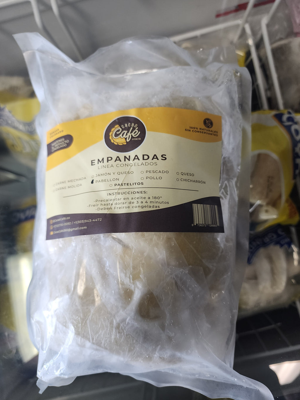 Empanadas Congeladas Cacao Café 6ud